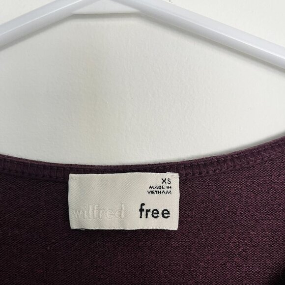 Wilfred Free Fitted Scoop Neck T-Shirt | Plum | XS - Picture 3 of 3